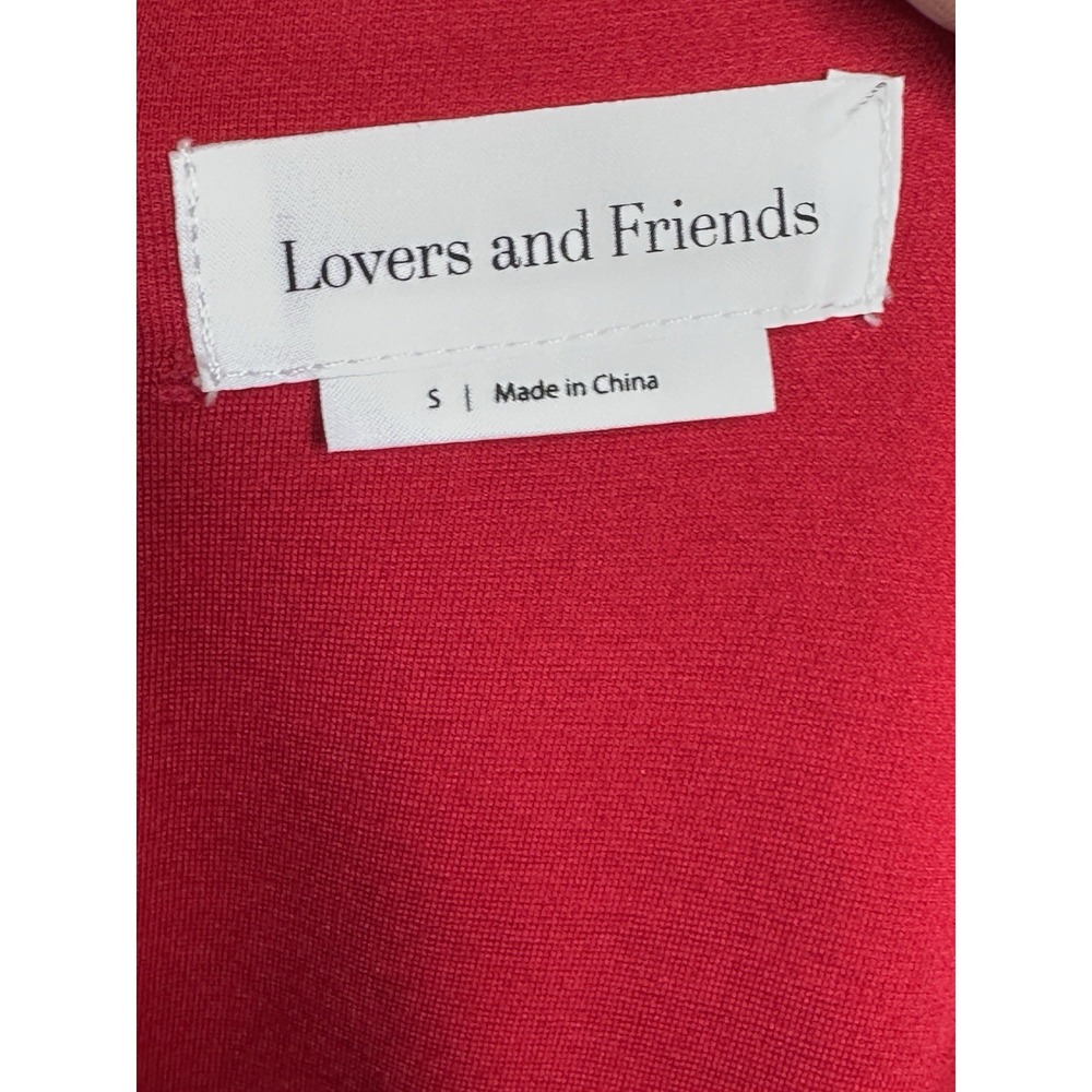 Lovers And Friends Lavinia Jumpsuit Red Classic Party Flare SMALL Spring Summer - Picture 10 of 13